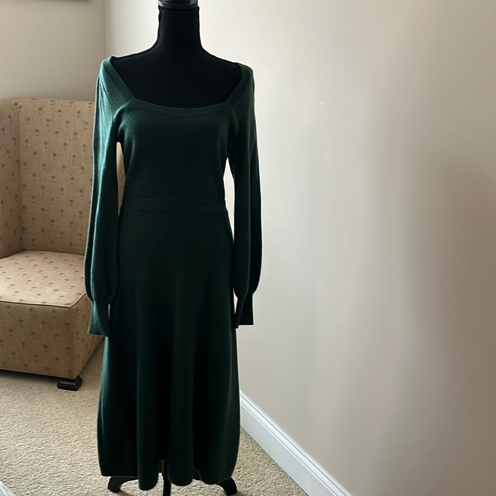 Green sweater dress from Boden.  Just in time for the holidays.  US 6L